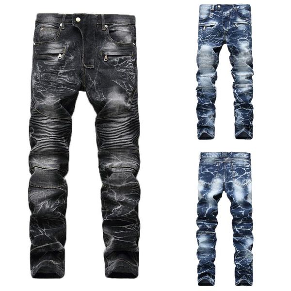 men's jeans fashion pants vintage hole denim fold wash work frayed trousers streetwear basic casual baggy, Blue
men's jeans fashion pants vintage hole denim fold wash work frayed trousers streetwear basic casual baggy, Blue