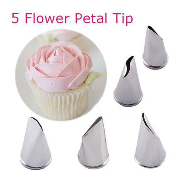 baking & pastry tools 5 pcs rose petal metal cream tips cake decorating steel icing piping nozzles cupcake tool
baking & pastry tools 5 pcs rose petal metal cream tips cake decorating steel icing piping nozzles cupcake tool