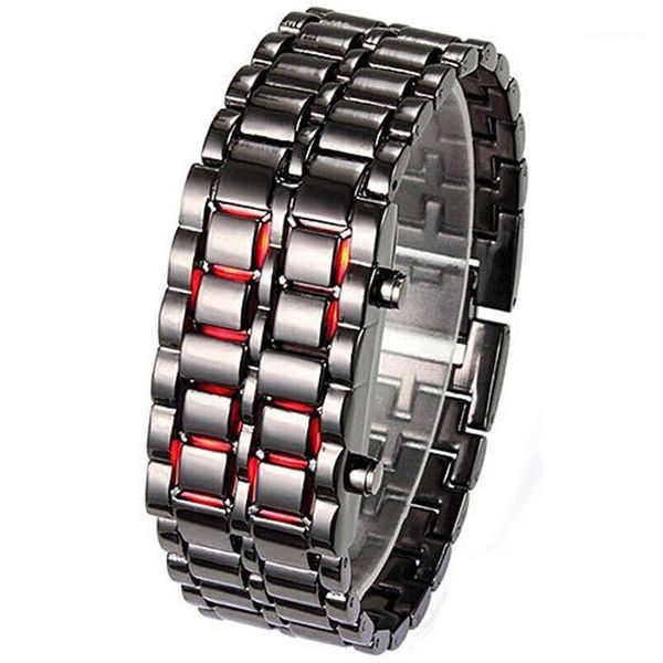 fashion led digital electronic watches stainless steel bracelet watch men lava iron samurai metal faceless wristwatches, Slivery;brown
fashion led digital electronic watches stainless steel bracelet watch men lava iron samurai metal faceless wristwatches, Slivery;brown