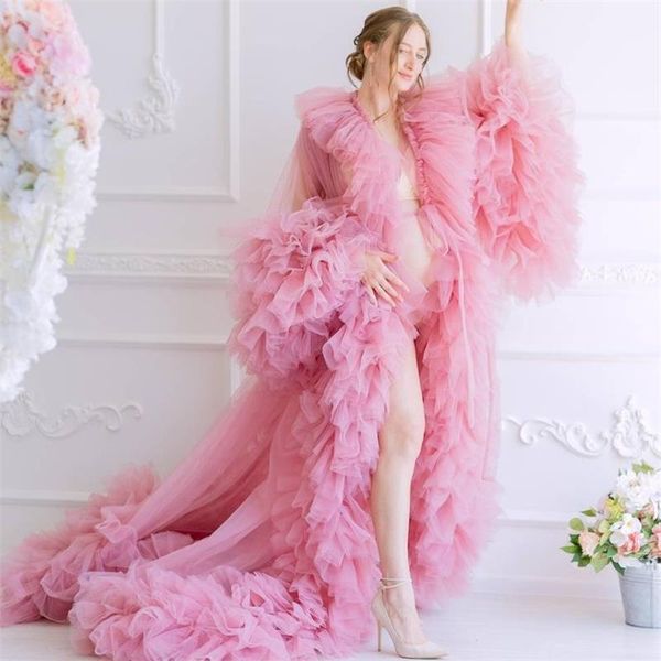 2022 pink fluffy tulle prom dresses pregnant women ruffles robe long party gowns for p shoot maternity nightgowns, Black
2022 pink fluffy tulle prom dresses pregnant women ruffles robe long party gowns for p shoot maternity nightgowns, Black