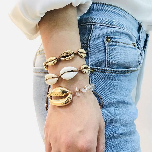 charm bracelets gold color big cowrie shell for women delicate rope chain bracelet beads bohemian beach jewelry xr2158, Golden;silver
charm bracelets gold color big cowrie shell for women delicate rope chain bracelet beads bohemian beach jewelry xr2158, Golden;silver