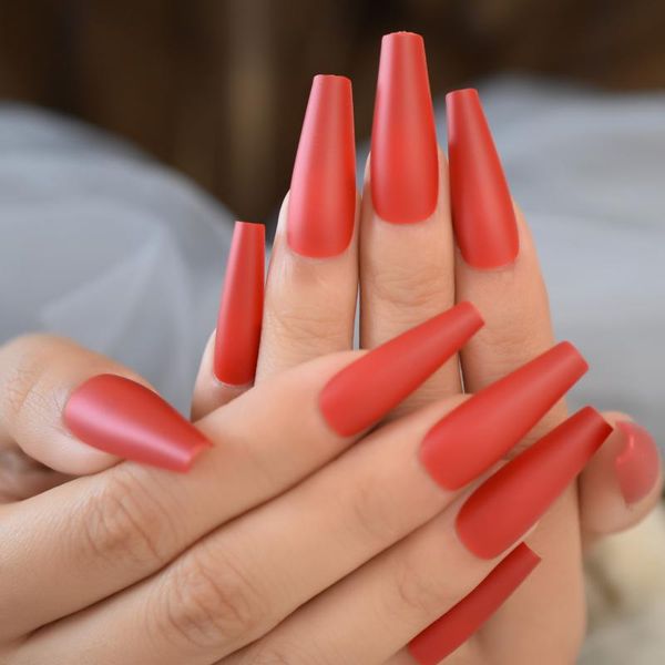 long macolor false nails press-ons coffin ballerina french artificial red nail art with sticky tabs, Red;gold
long macolor false nails press-ons coffin ballerina french artificial red nail art with sticky tabs, Red;gold