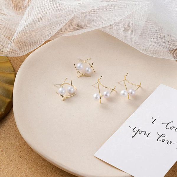 stud personality geometric simulated pearls metal earrings for women girl fashion daily wedding accessories, Golden;silver
stud personality geometric simulated pearls metal earrings for women girl fashion daily wedding accessories, Golden;silver