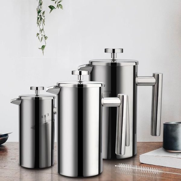 coffee pots stainless steel percolator pot french presses maker double wall & large capacity manual cafetiere containers
coffee pots stainless steel percolator pot french presses maker double wall & large capacity manual cafetiere containers