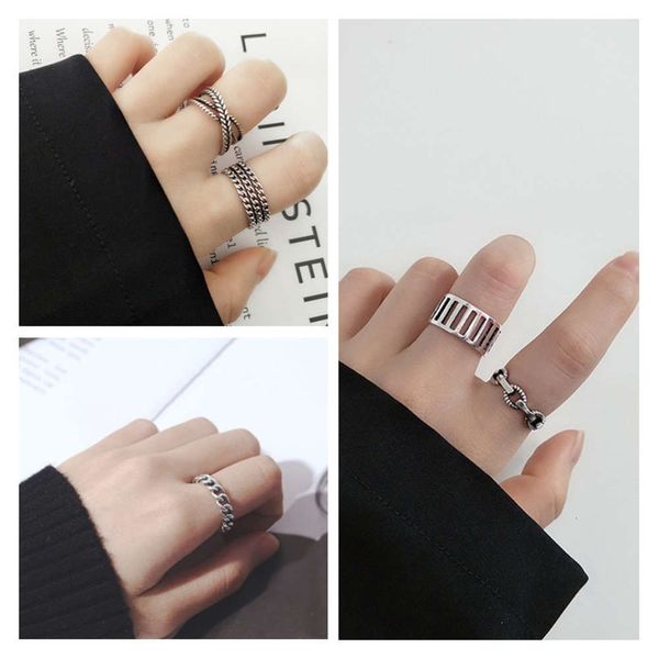 ring female personality hip hop punk mouth 925 silver index finger ring, Black
ring female personality hip hop punk mouth 925 silver index finger ring, Black