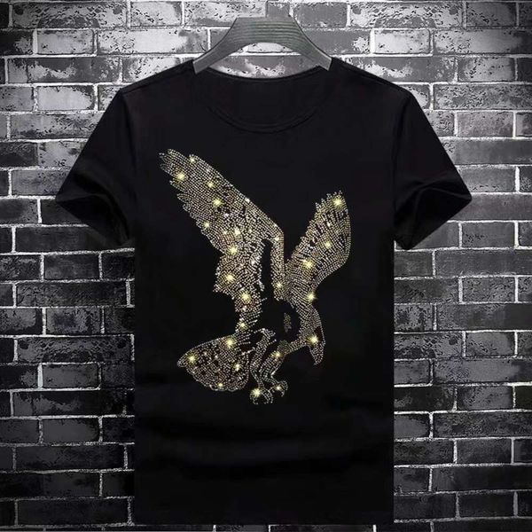 men's short sleeve t-shirt backing shirt eagle drill large student couple slim diamond crew neck fashion brand, White;black
men's short sleeve t-shirt backing shirt eagle drill large student couple slim diamond crew neck fashion brand, White;black