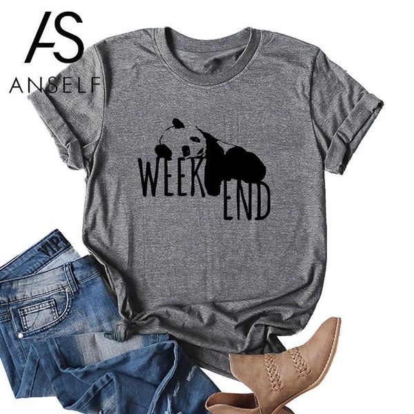 women's t-shirt casual women cotton panda weekend letter print short sleeve summer plus size t shirt o-neck loose cute tee harajuku top, White
women's t-shirt casual women cotton panda weekend letter print short sleeve summer plus size t shirt o-neck loose cute tee harajuku top, White
