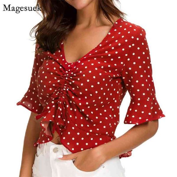 fashion polka dot summer chiffon shirt women short sleeve v-neck drawstring white blouse woman plus size female blusas 14592 210512
fashion polka dot summer chiffon shirt women short sleeve v-neck drawstring white blouse woman plus size female blusas 14592 210512