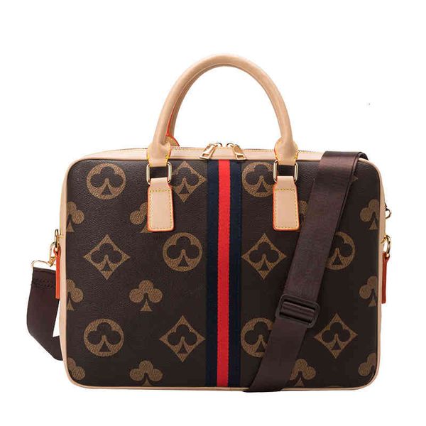 bag handbag women's printed business professional briefcase stripe contrast versatile men's laptop, Black;red
bag handbag women's printed business professional briefcase stripe contrast versatile men's laptop, Black;red