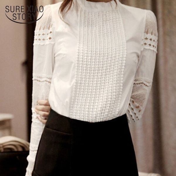 women blusas femininas blouses women's shirt elegant hollow out lace slim chiffon blouse 8h98 210415, White
women blusas femininas blouses women's shirt elegant hollow out lace slim chiffon blouse 8h98 210415, White