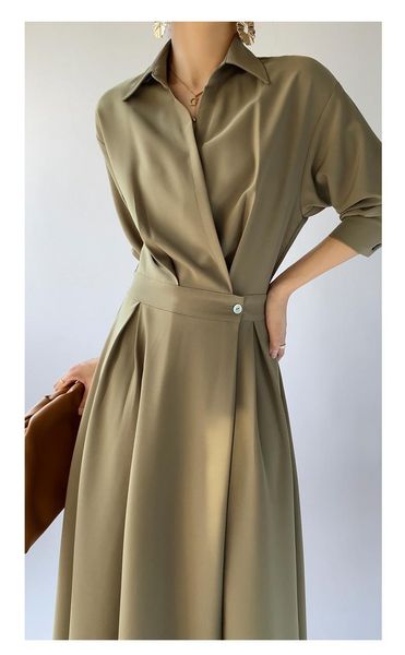 casual dresses design sense french niche dress women's long-sleeve autumn style temperament was thin long skirt chic high-end, Black;gray
casual dresses design sense french niche dress women's long-sleeve autumn style temperament was thin long skirt chic high-end, Black;gray