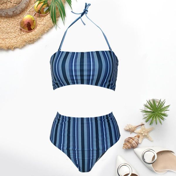 women's swimwear zql-1926 2021 europe and the united states solid color split striped print swimsuit wrapped chest bikini women, White;black
women's swimwear zql-1926 2021 europe and the united states solid color split striped print swimsuit wrapped chest bikini women, White;black