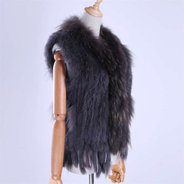 brand women's lady genuine real knitted rabbit fur vests tassels raccoon trimming collar waistcoat sleeveless gilet 210928, Black
brand women's lady genuine real knitted rabbit fur vests tassels raccoon trimming collar waistcoat sleeveless gilet 210928, Black