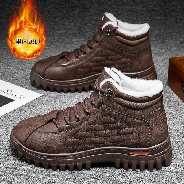 martin boots, board shoes, men's cotton high plush thickened father's snow warm shoes in winter, Black
martin boots, board shoes, men's cotton high plush thickened father's snow warm shoes in winter, Black