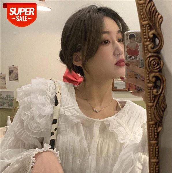 fashion temperament hedging long sleeve korean chic retro doll collar shirt female #kp1c, Black;gray
fashion temperament hedging long sleeve korean chic retro doll collar shirt female #kp1c, Black;gray