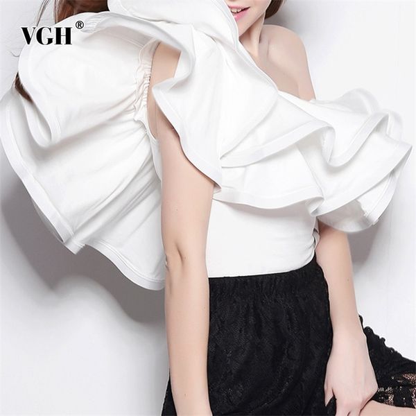 white patchwork casual shirts for women slash neck sleeveless ruffles irregular solid blouses female clothes summer 210531
white patchwork casual shirts for women slash neck sleeveless ruffles irregular solid blouses female clothes summer 210531
