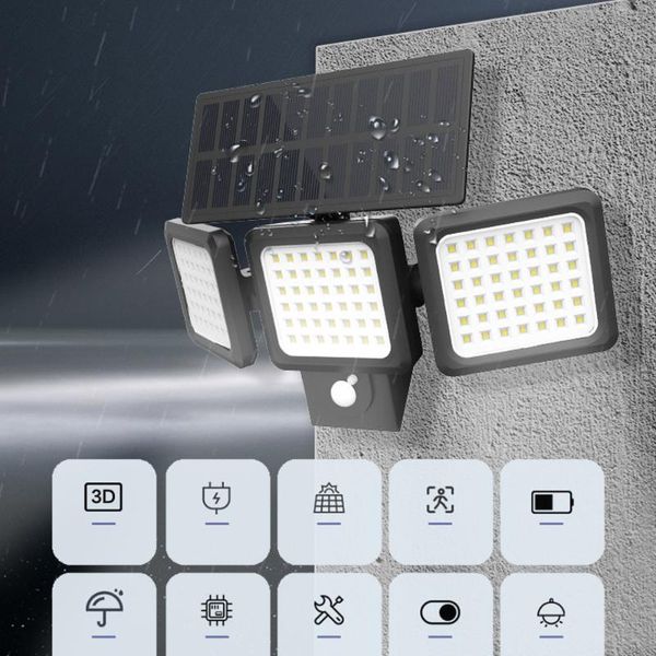 solar lamps lights outdoor 3 head motion sensor wide angle illumination super bright ip65 waterproof wall
solar lamps lights outdoor 3 head motion sensor wide angle illumination super bright ip65 waterproof wall