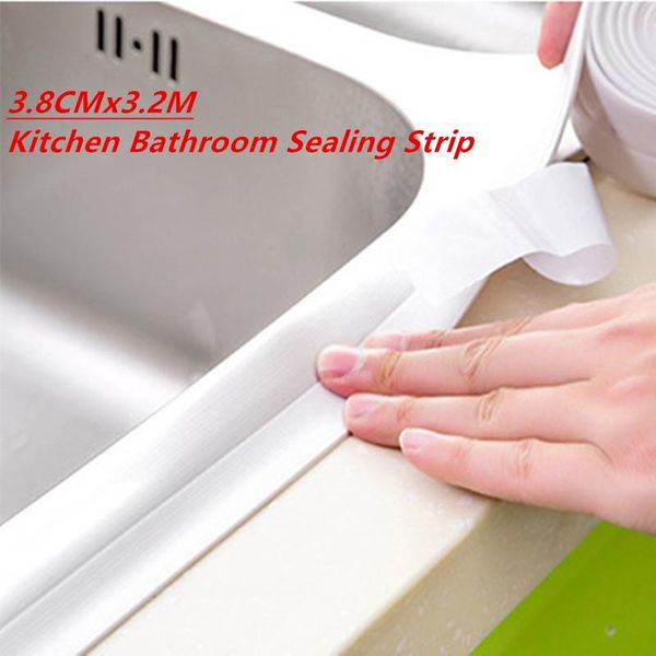 3.8cmx3.2m bathroom shower sink bath sealing strip tape white pvc self adhesive waterproof wall sticker for kitchen stickers
3.8cmx3.2m bathroom shower sink bath sealing strip tape white pvc self adhesive waterproof wall sticker for kitchen stickers