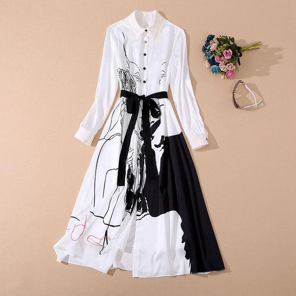 casual dresses women runway designer graphic print shirt dress spring 2021 long sleeve turn down collar elegant tes break, Black;gray
casual dresses women runway designer graphic print shirt dress spring 2021 long sleeve turn down collar elegant tes break, Black;gray