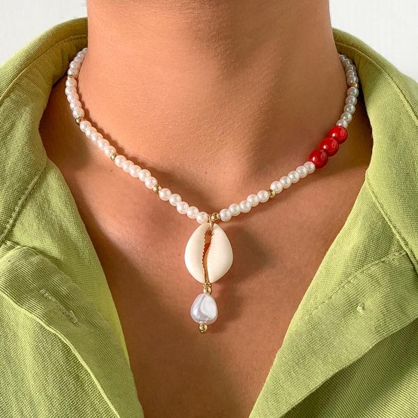 chains ingesight.z imitation pearl beaded choker necklaces collar natural seashell pendant for women girls boho neck jewelry, Silver
chains ingesight.z imitation pearl beaded choker necklaces collar natural seashell pendant for women girls boho neck jewelry, Silver