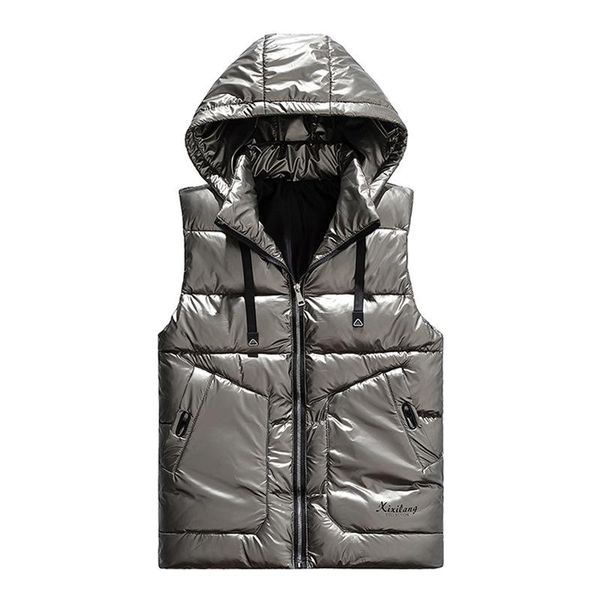 men's vests 2021 winter vest men casual thicken warm cotton-padded hooded solid color pockets waistcoat waterproof windbreaker veste ho, Black;white
men's vests 2021 winter vest men casual thicken warm cotton-padded hooded solid color pockets waistcoat waterproof windbreaker veste ho, Black;white