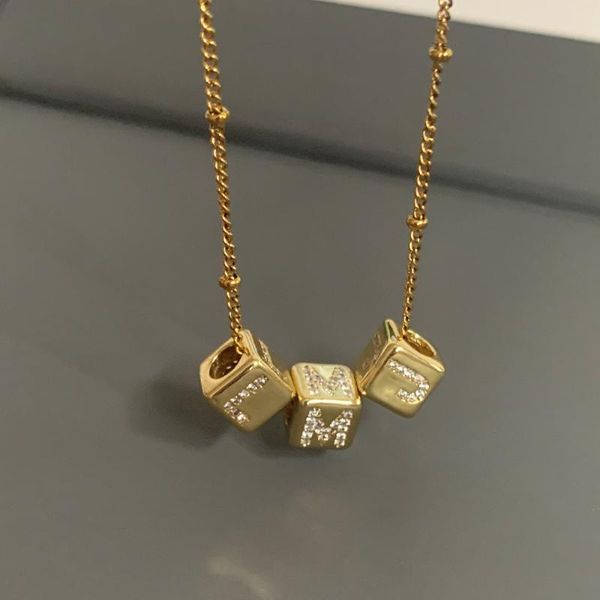pendant necklaces diy customize zircon 26 initial letter square bead necklace trendy copper alphabet charm steel beaded chain jewelry, Silver
pendant necklaces diy customize zircon 26 initial letter square bead necklace trendy copper alphabet charm steel beaded chain jewelry, Silver