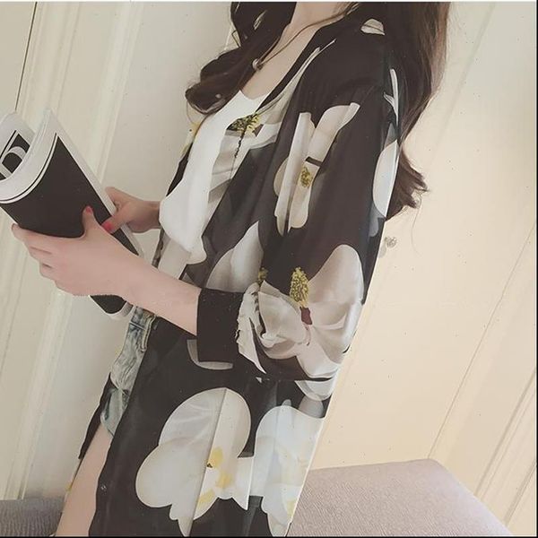 floral summer beach bohe women shirts chiffon thin bikini cover up kimono cardigan coat sunproof, White
floral summer beach bohe women shirts chiffon thin bikini cover up kimono cardigan coat sunproof, White