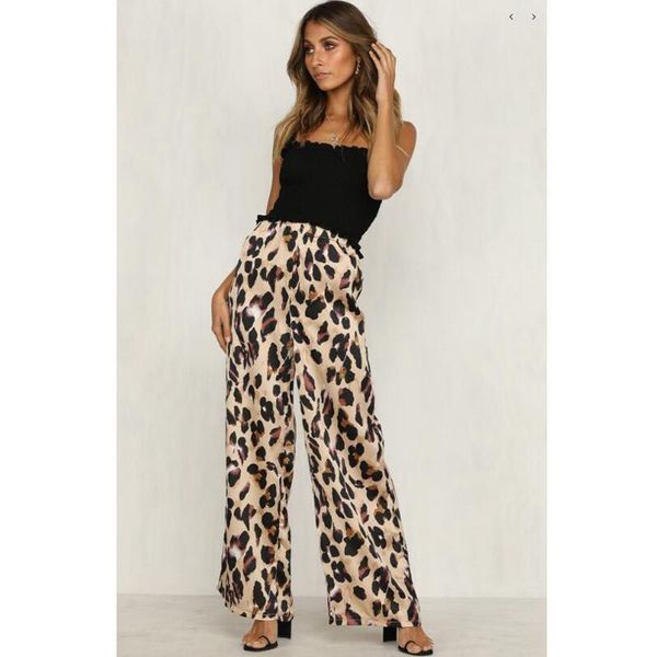 women's pants & capris meihuida fashion women high waist leopard print flared wide leg office lady work casual palazzo long trousers, Black;white 
women's pants & capris meihuida fashion women high waist leopard print flared wide leg office lady work casual palazzo long trousers, Black;white