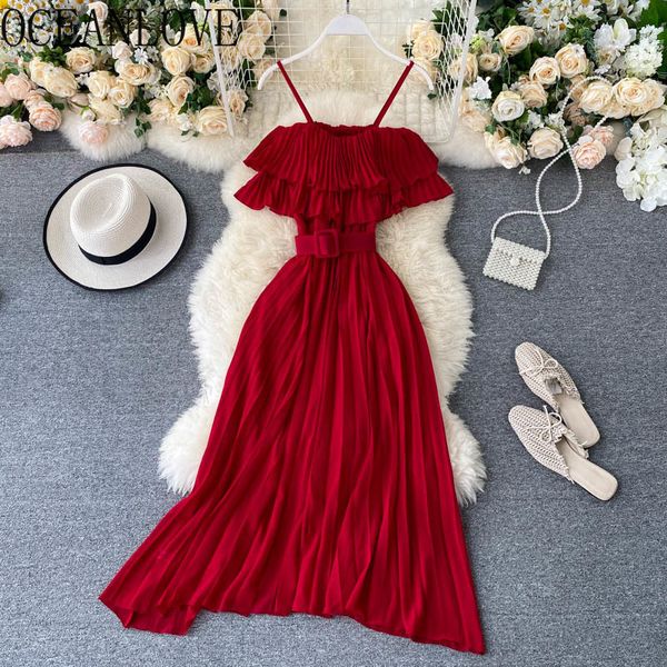 woman dress pleated solid vintage ruffles sleeveless femme robes korean belt sweet vestidos a-line 210415, Black;gray
woman dress pleated solid vintage ruffles sleeveless femme robes korean belt sweet vestidos a-line 210415, Black;gray