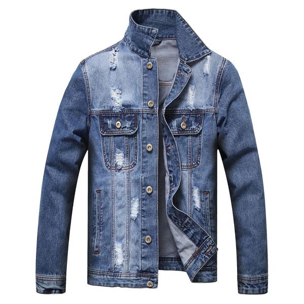men's jackets casual bomber hole loose collar pocket denim jacket outwear single breasted dark blue hip hop coat, Black;brown
men's jackets casual bomber hole loose collar pocket denim jacket outwear single breasted dark blue hip hop coat, Black;brown