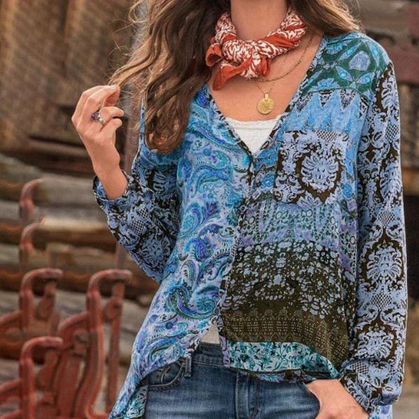 allukasa plus size 5xl womens blouses fashion bohemian v neck long sleeve print blouse loose unregular, White
allukasa plus size 5xl womens blouses fashion bohemian v neck long sleeve print blouse loose unregular, White