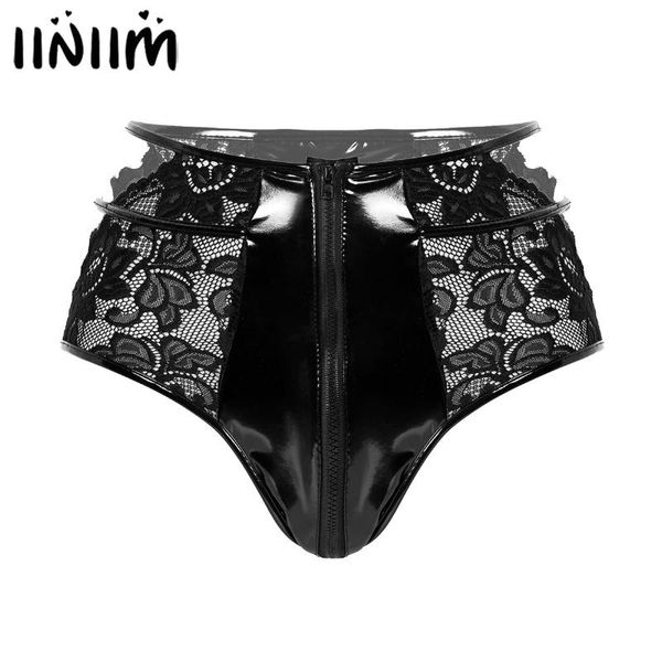 women's panties women club high waist leather wet look lace patchwork underwear hollow out briefs lingerie underpants, Black;pink
women's panties women club high waist leather wet look lace patchwork underwear hollow out briefs lingerie underpants, Black;pink