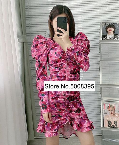 casual dresses 2021 woman mulit color floral print viscose mini dress v-neck puff shoulder long sleeves cinched pleats ruffled hem, Black;gray
casual dresses 2021 woman mulit color floral print viscose mini dress v-neck puff shoulder long sleeves cinched pleats ruffled hem, Black;gray