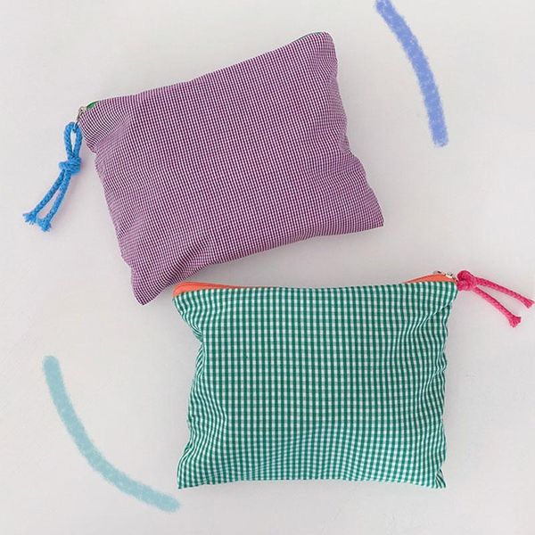 cosmetic bags & cases fashion plaid bag cotton fabric women travel make up zipper pouch japan style female toiletry wash 2021
cosmetic bags & cases fashion plaid bag cotton fabric women travel make up zipper pouch japan style female toiletry wash 2021