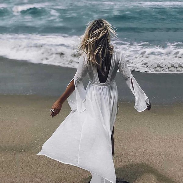 women's swimwear cover up bikini beach women swimsuit bathing suit long summer party xtmj, White;black
women's swimwear cover up bikini beach women swimsuit bathing suit long summer party xtmj, White;black
