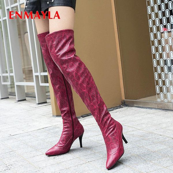 boots enmayla 2021 pu zip basic pointed toe thin heels winter women luxury shoes designers over the knee size 34-43, Black
boots enmayla 2021 pu zip basic pointed toe thin heels winter women luxury shoes designers over the knee size 34-43, Black
