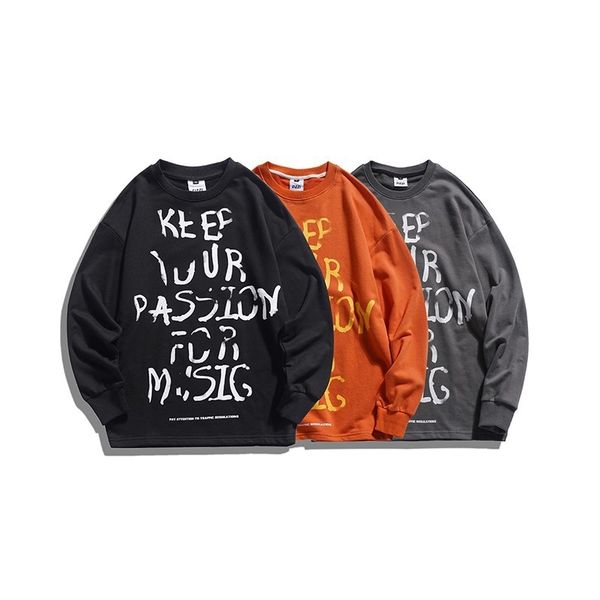 street fashion graffiti sweater men's and women's hip hop loose round neck printed long sleeve t-shirt, Black
street fashion graffiti sweater men's and women's hip hop loose round neck printed long sleeve t-shirt, Black