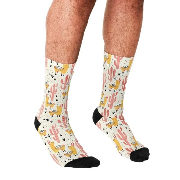 men's socks 2021 funny men harajuku yellow llamas red cacti series printed happy hip hop novelty skateboard crew casual crazy, Black
men's socks 2021 funny men harajuku yellow llamas red cacti series printed happy hip hop novelty skateboard crew casual crazy, Black