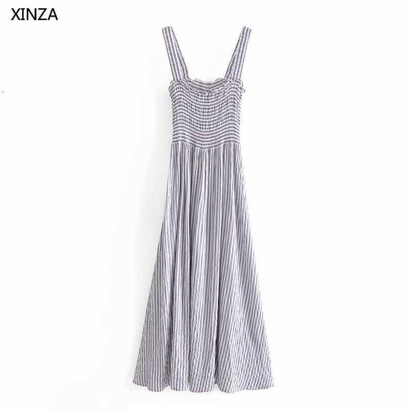 casual dresses women long striped summer wide straps sleeveless vintage beach woman smocked elastic blue pleated 4pq1, Black;gray
casual dresses women long striped summer wide straps sleeveless vintage beach woman smocked elastic blue pleated 4pq1, Black;gray