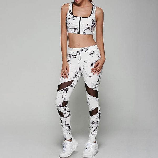 women's two piece pants vamos todos 21ss zipper crop tank women sports gauze leggings pieces sets yoga fitness ink painting outfit trac, White
women's two piece pants vamos todos 21ss zipper crop tank women sports gauze leggings pieces sets yoga fitness ink painting outfit trac, White