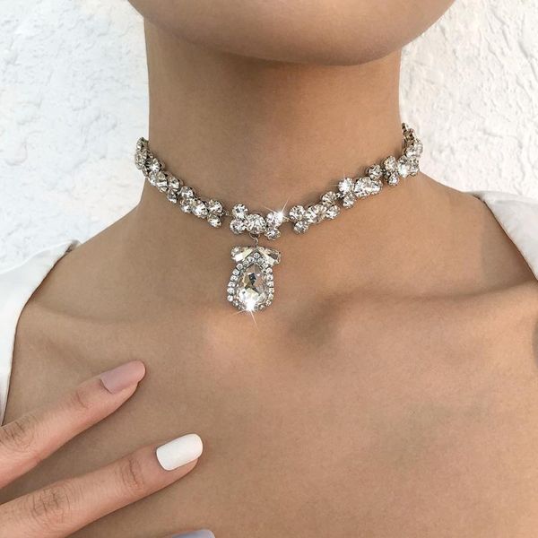 chokers luxury zircon necklaces for women wedding party elegant jewelry full of crystal waterdrop pendant necklace, Golden;silver
chokers luxury zircon necklaces for women wedding party elegant jewelry full of crystal waterdrop pendant necklace, Golden;silver