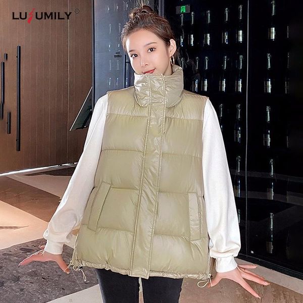 women's vests lusumily winter women waistcoat short cotton vest fashion thick warm sleeveless jacket coat padded female waistcot, Black;white
women's vests lusumily winter women waistcoat short cotton vest fashion thick warm sleeveless jacket coat padded female waistcot, Black;white
