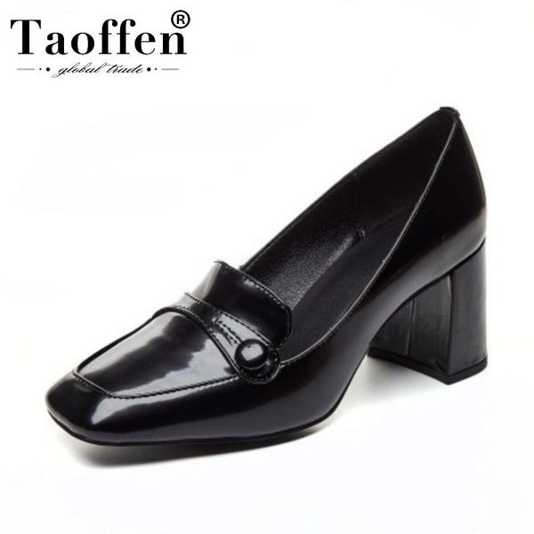 dress shoes taoffen women real leather pumps classics ladies solid color square toe spring office footwear size 33-42, Black
dress shoes taoffen women real leather pumps classics ladies solid color square toe spring office footwear size 33-42, Black