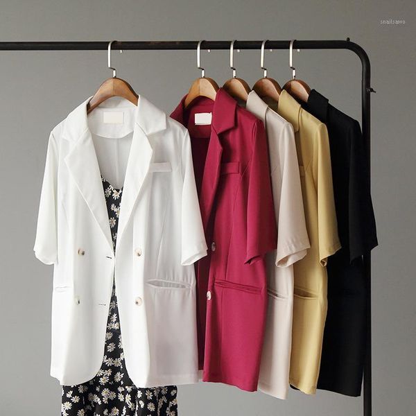 women's suits & blazers fy001 ol summer products simple pure color lapel short-sleeved suit jacket, White;black
women's suits & blazers fy001 ol summer products simple pure color lapel short-sleeved suit jacket, White;black