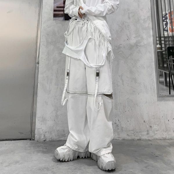 women's pants & capris punk white techwear cargo streetwear grunge aesthetic black emo wide leg hippie hollow out loose trousers, Black;white
women's pants & capris punk white techwear cargo streetwear grunge aesthetic black emo wide leg hippie hollow out loose trousers, Black;white