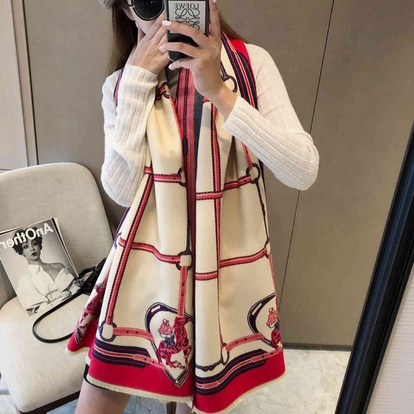 autumn and winter korean version versatile long thickened scarf women's simple warm cashmere war horse shawl, Blue;gray
autumn and winter korean version versatile long thickened scarf women's simple warm cashmere war horse shawl, Blue;gray