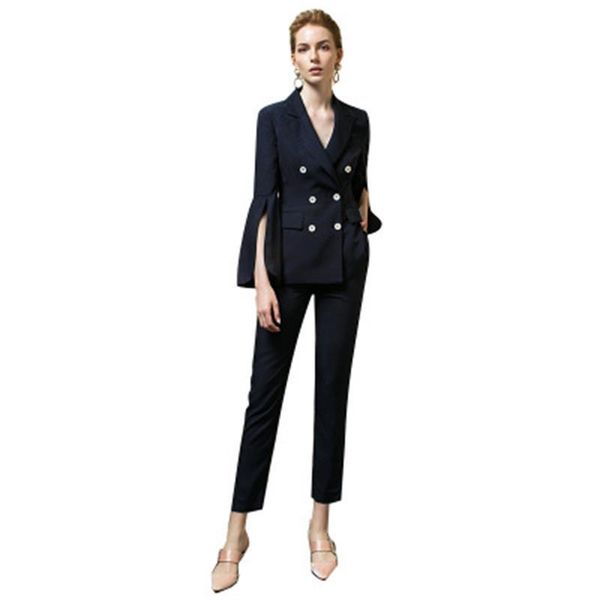 spring summer leisure british style fashion women's suits fall professional double-breasted jacket + pants two-piece suit women & blaze, White;black
spring summer leisure british style fashion women's suits fall professional double-breasted jacket + pants two-piece suit women & blaze, White;black