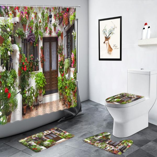 shower curtains floral plant garden scenery courtyard flowers european style decor bathroom carpet non-slip toilet bath mats set
shower curtains floral plant garden scenery courtyard flowers european style decor bathroom carpet non-slip toilet bath mats set