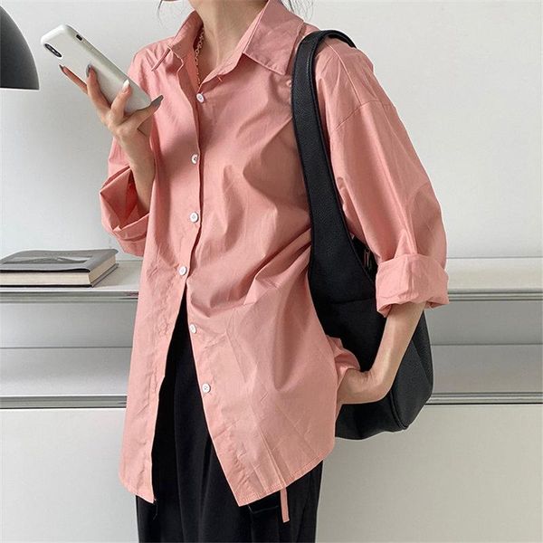 women's blouses & shirts hzirip pink office lady loose sunscreen stylish ol oversize minimalist solid brief 2021 chic korean all match, White
women's blouses & shirts hzirip pink office lady loose sunscreen stylish ol oversize minimalist solid brief 2021 chic korean all match, White