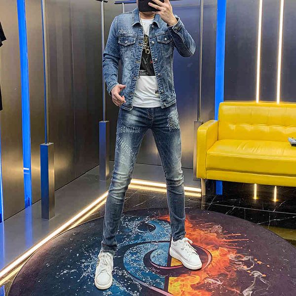 hoodies jacket denim suit spring and autumn male card taurus stamping red society print screen two pieces together, Black
hoodies jacket denim suit spring and autumn male card taurus stamping red society print screen two pieces together, Black